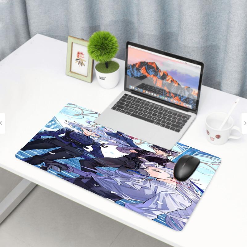 Genshin Impact Druck Mauspads, Anti-Rutsch Desktop Tastaturmatte, für PC Laptop Gaming Arbeiten Tägliche Nutzung, Cooles Festival Überraschungsgeschenk