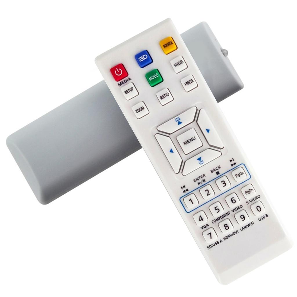 Replaced Remote Control Fit for E-26091 E-26171 E152D EV-S60H H5360BD Projector Q-3101 Remote Control Replacement White