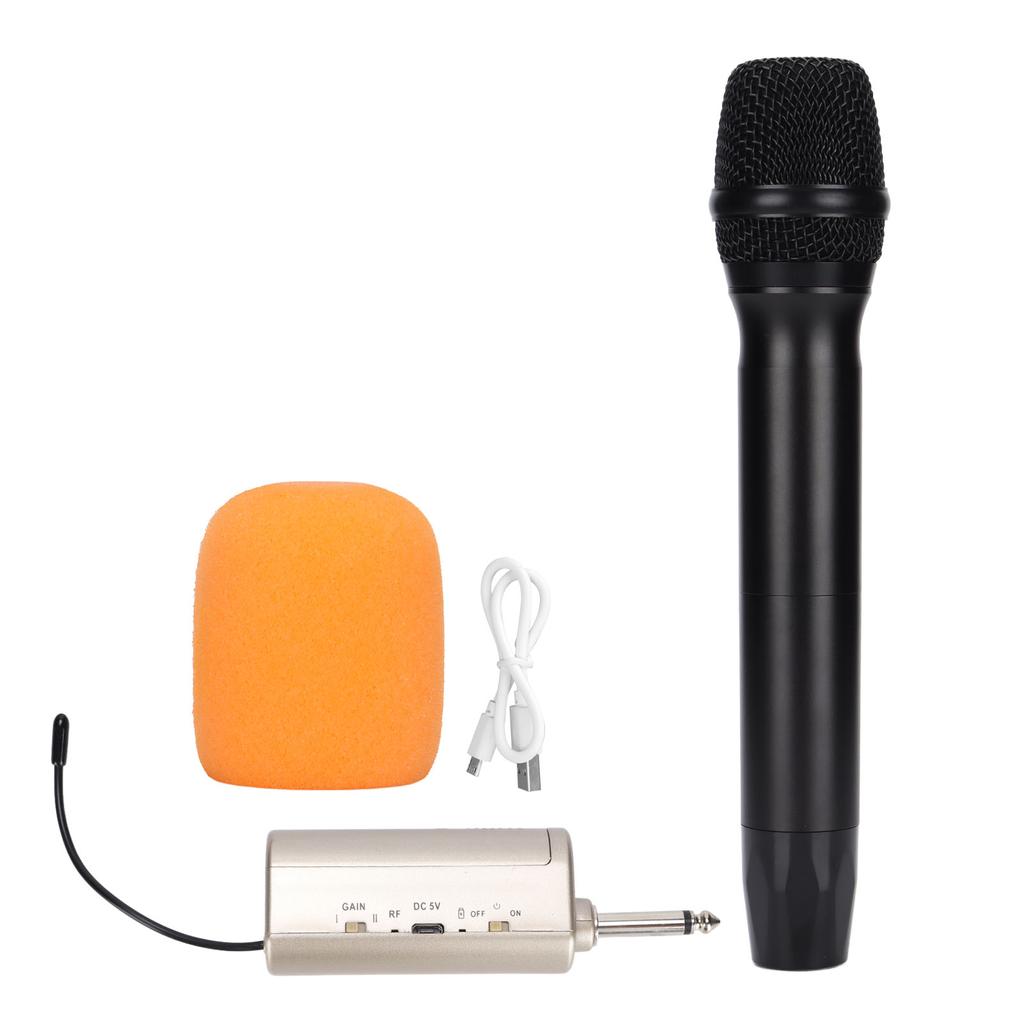 Wireless UHF Microphone Wireless Handheld Cordless Mic Set for Karaoke Church Events