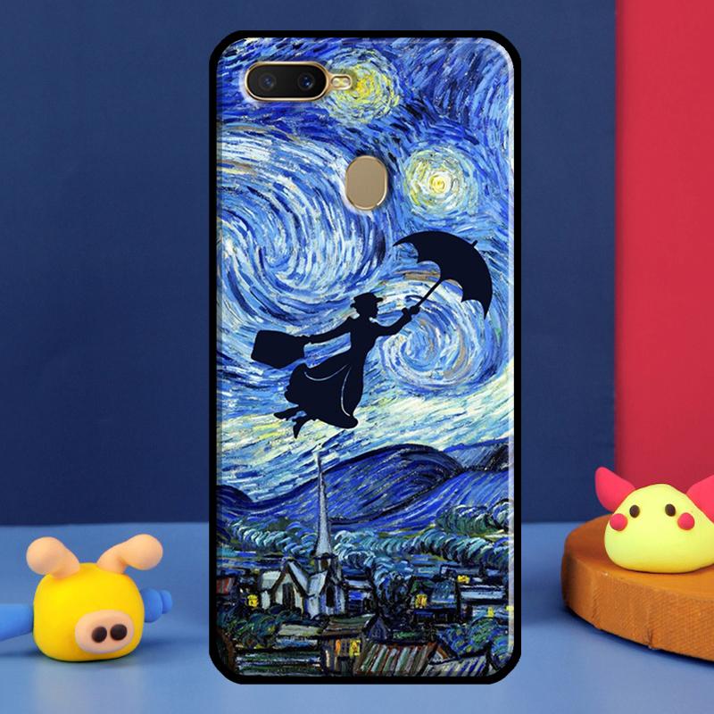 Van Gogh Starry Sky Case For Oppo A91 A5 A9 A16 A76 A96 A58 A78 A98 A52 A72 A74 A94 A54 S A57 A77 A15 A17 Cover