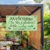 Wooden Garden Wooden Sign Handmade Door Hanging Decor Creative Welcome To My Garden Sign  Party