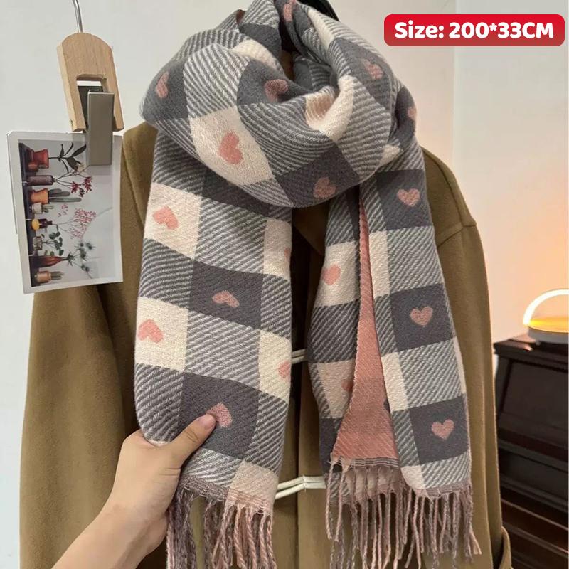 Imitationskaschmir Damen Schal Winter Schal und Wickeltuch Bandana Pashmina Quaste Damen Foulard Dicke Decke Unifarben