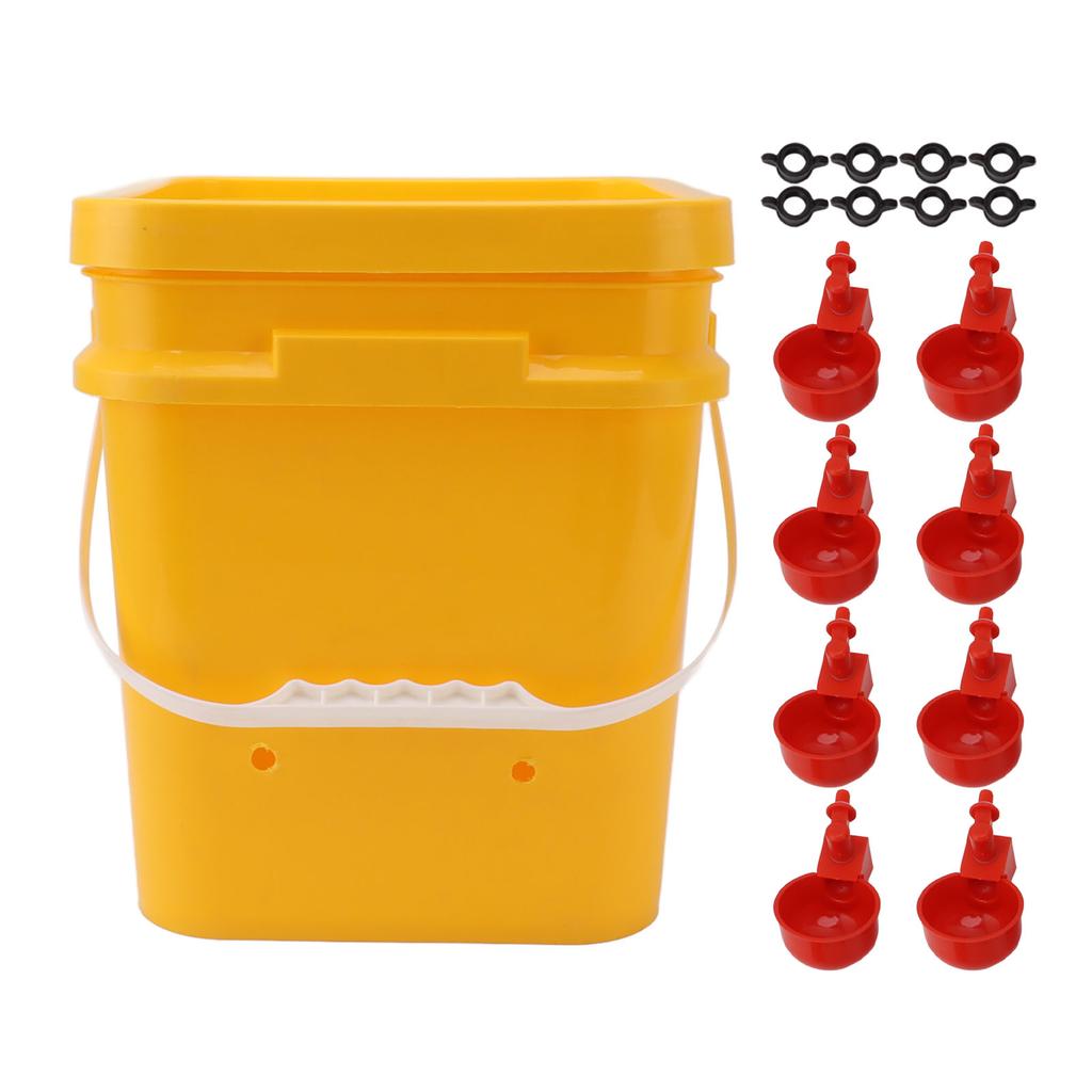 Automatic Chicken Waterer Cup with 12L Handheld Barrel Poultry Drinking Equipemnt for Goose Duck