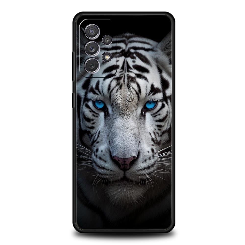 Animal White Tiger Phone Case for Samsung Galaxy A17 A13 A15 A25 A35 A51 A55 A71 A21S A11 A31 A41 A23 A53 A73 5G A03S A05s Cover