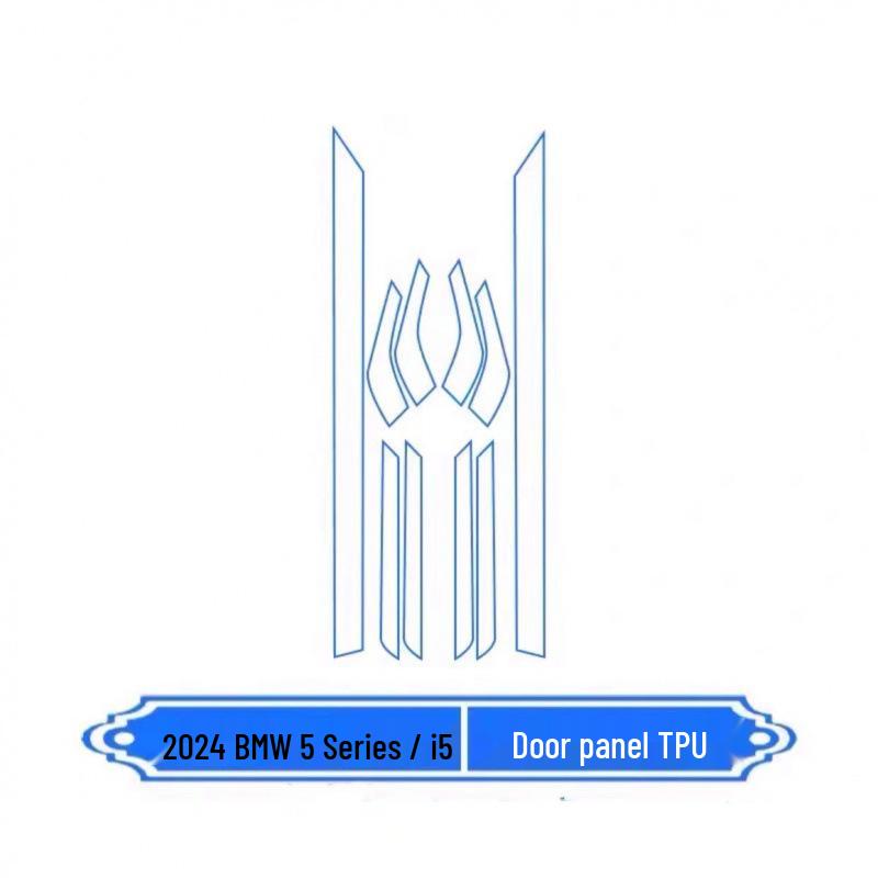 Compatible with 2024-2025 BMW 5 Series i5 Center Console Transparent Screen Film & Interior Trim Decoration.