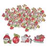 200pcs Cute Mix Sewing Wooden Button Flatback Snowflake Snowman Elk Hand Craft Accessories for Christmas DIY
