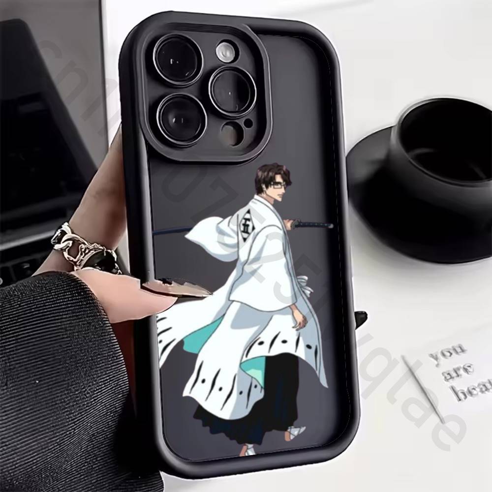 Anime A-Aizen S-Sousuke Silicone Case For iPhone 13 11 15 17 12 14 16 Pro Max 17 Air Plus SE Shockproof Soft Protective Cover