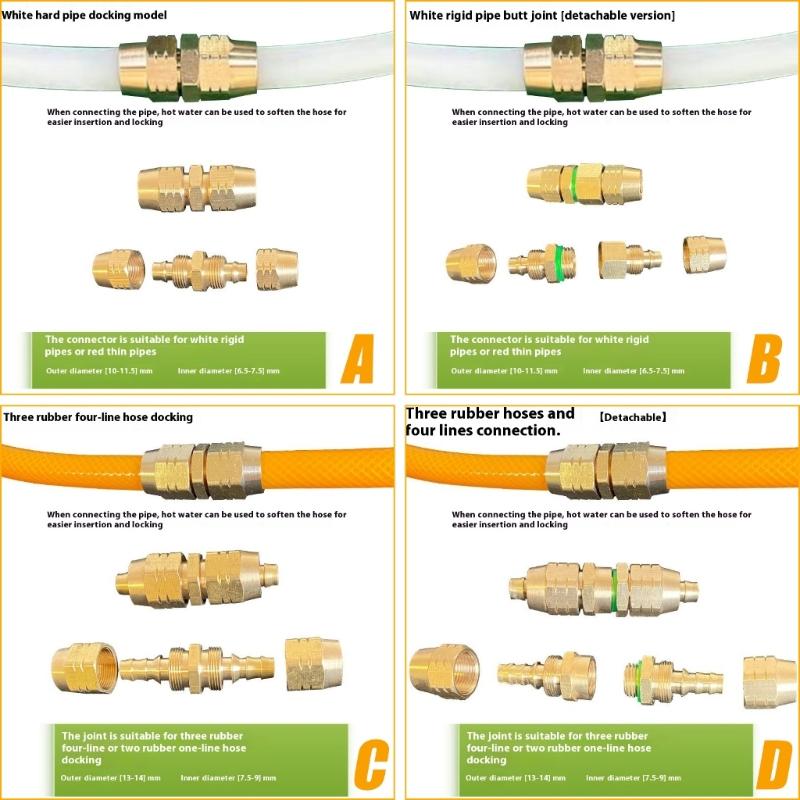Aspersores Manguera Junta de Cobre Aspersores Agrícolas Junta de Reparación de Tubería Accesorios para Manguera de Aire Reparación Rápida Fuga de Agua Duradero
