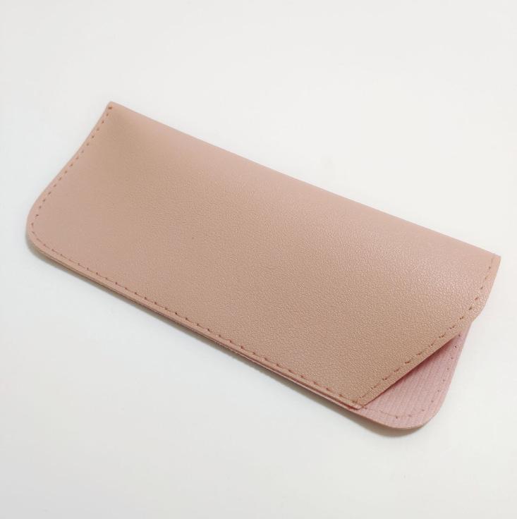 Folding Leather Glasses Case - Soft, Portable Zipper Pouch for Sunglasses & Eyeglasses