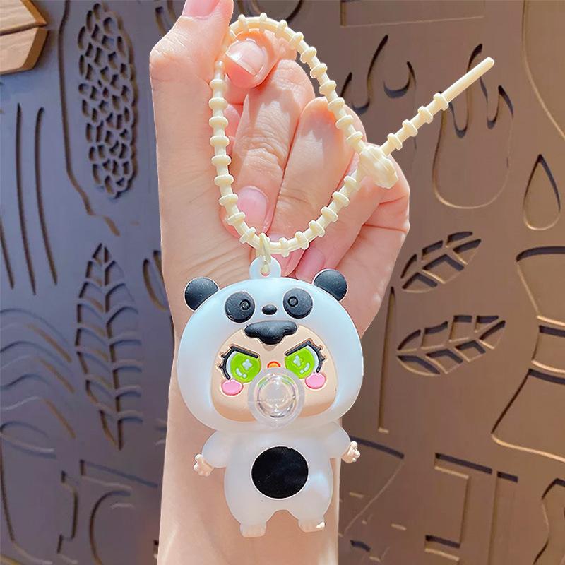 Creative Cartoon Baby Three-Year-Old Spit Bubble Pendant Keychain Cute Bag Pendant Car Key Chain Gift