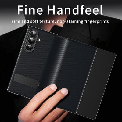 Per custodia per telefono Samsung Galaxy Z TriFold, con design a stand, texture in pelle Napa, sensazione delicata e confortevole