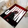 "Action Movie-inspired Red-black Design Rug Non-slip Rug Suitable for Living Room and Bedroom Sofas"