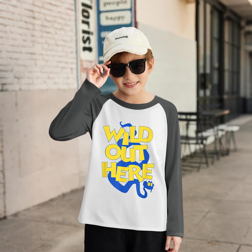 Children's Fashionable And Comfortable Round Neck Printed Loose Long-sleeved Top