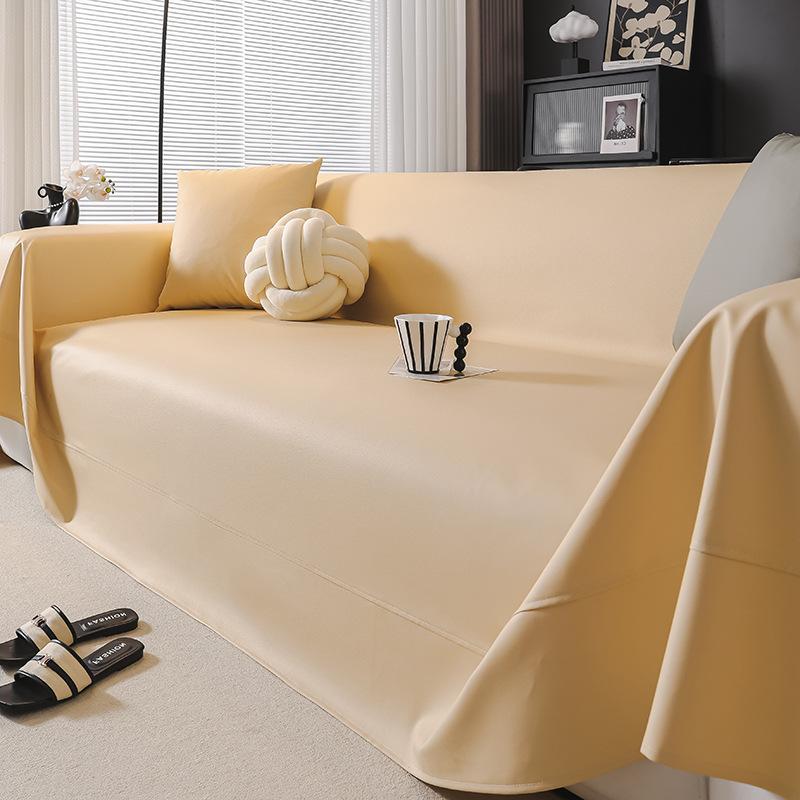 Полотенце для дивана цельный кожаный чехол для дивана устойчивый к царапинам от кошек антипригарный водонепроницаемый технический тканевый чехол тенты Pillow case бежевый 2490₽