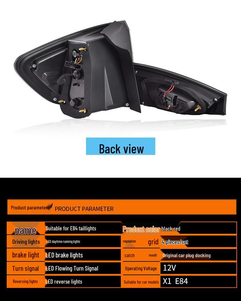 LED Dynamic Tail Lights for BMW X1 E84 (2011-2014) - Flowing Turn Signal Assembly