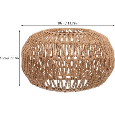 GANAZONO Pletený papírový provázek Stínidlo na lampu Simulace ratanu Stínidlo závěsné lampy Kryty žárovek pro stropní ventilátory Závěsné podlahové stolní lampy Obývací pokoj