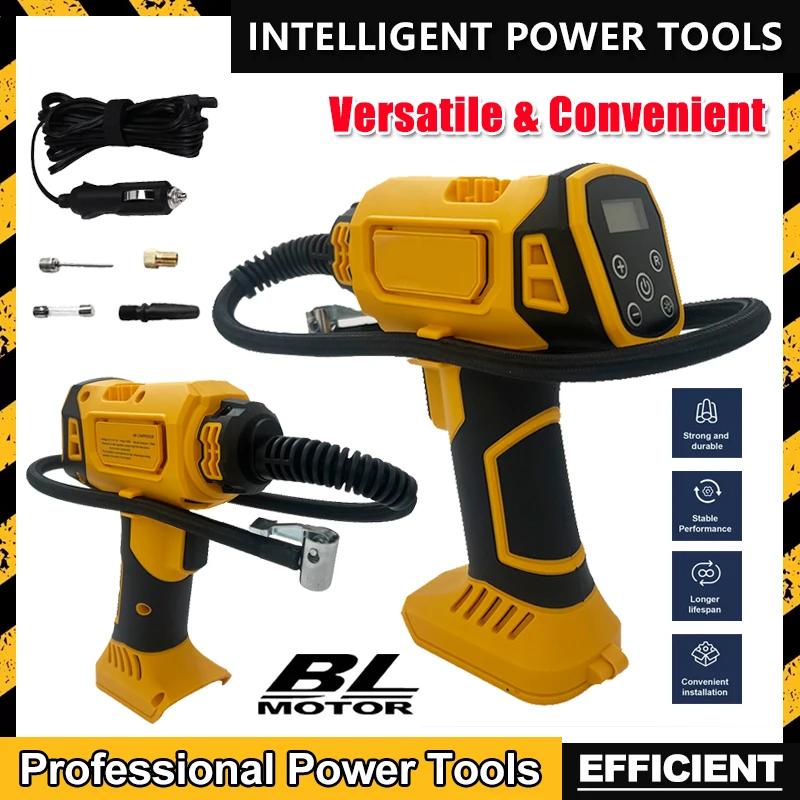 Fit Dewalt Air Compressor Automatic Tire Inflator Cordless Rechargeable Handheld Electric Pump with Digital Pressure Gauge