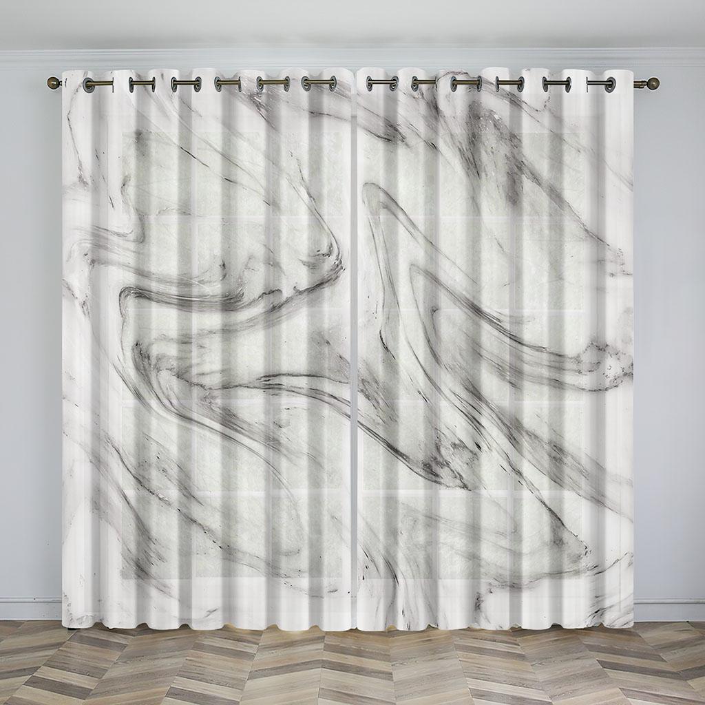 Luxury Art Abstract Texture Window Curtains for Kids Bedroom Living Room Hall Treatments Kitchen Home Decor Drapes Blinds 2Pcs