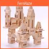 Wooden Castle Building Blocks For Kids Educational Wooden Toy Set With Shape Recognition And Cognitive Skills Development