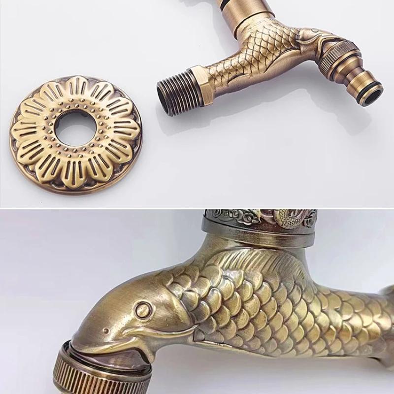 Antique  Faucet Copper Outdoor Garden Taps for Washing Machine Luxury Toilet Mop Faucet