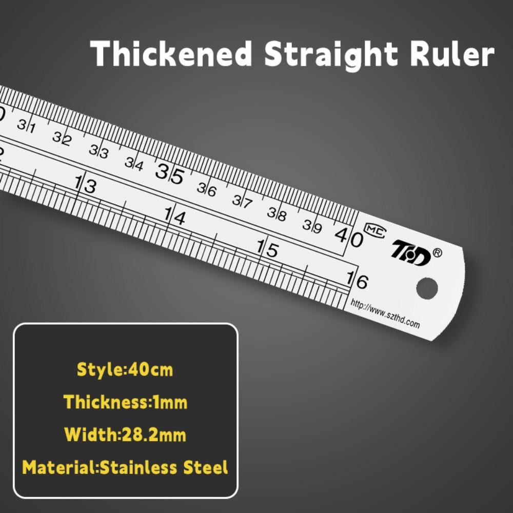 Double Side Scale Stainless Steel Ruler Stainless Steel Drawing Ruler Measuring Tool  Engineering