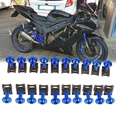 Für Yamaha FJ09 MT07 MT09 MT10 FZ6FAZER FZ6R FZ8 Motorrad Verkleidungsschrauben 20 Stück 6 mm Befestigungsclips Körperfedermutter Schrauben