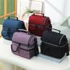 Portable Thermal Lunch Bag Food Box Durable Waterproof Office Cooler Lunch Box Ice Insulated Case Camping Oxford Dinner Bag Outdoor Travel Picnic Bag