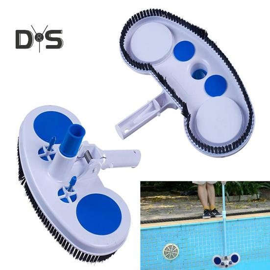 Pool-Reinigungsbürste mit Luftdruckreduzierventil, federbelasteter Verriegelungsclip, Rundum-Borsten-Reinigungsschrubber