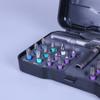 1 SET 24-in-1 Cacciavite a cricchetto magnetico bidirezionale con impugnatura a cambio rapido, Custodia portatile resistente - Kit professionale per riparazioni elettroniche