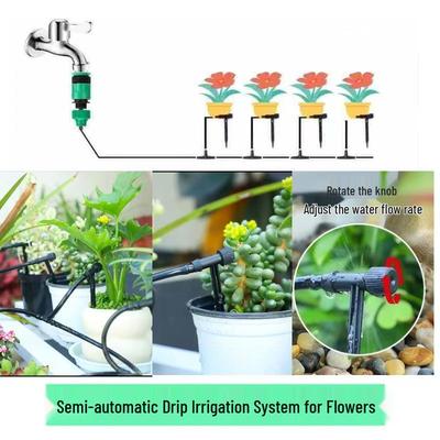 Adjustable Drip Irrigation Set for Balcony Plants and Flowers