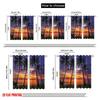 2pcs 2D flat printing Party Curtains Palm Trees Sunset Beach Polyester Fabric Without Electricity Seasonal Party & Holiday Decor