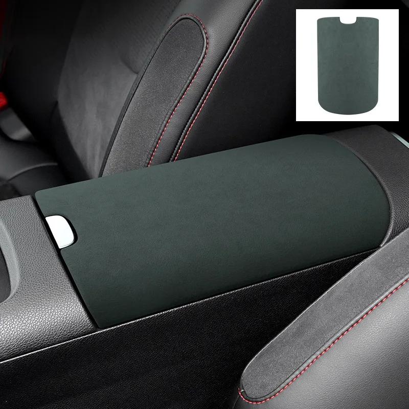 Top Suede Central Armrest Case Lid Cover Shell Panel For Mercedes Benz SMART Fortwo 1 BRABUS 1 Benz SMART Interior Accessories