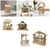 1pc Christmas Nativity Scene Figurines Statue Manger Ornament Home Office