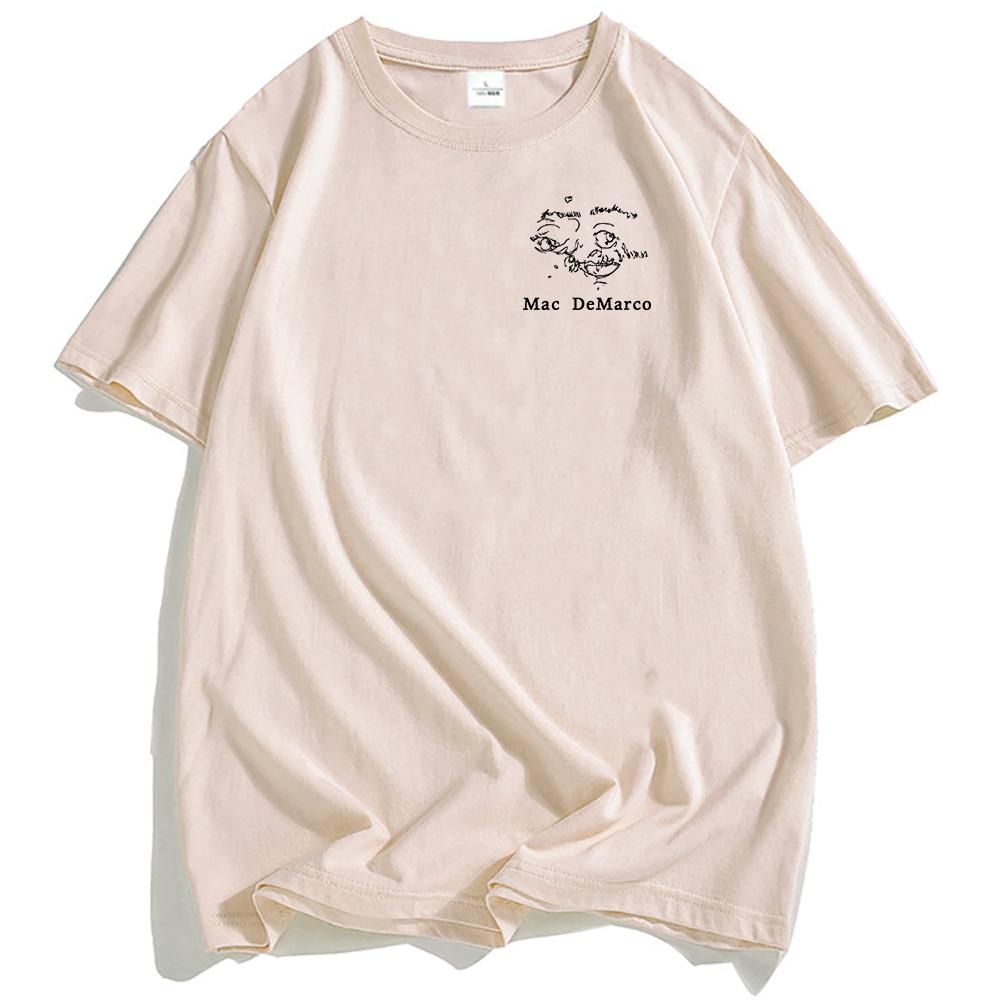 One Wayne G T-Shirt Mac DeMarco Gitarre Album Grafik T-Shirts Kurzarm Rundhals Herren T-Shirt Streetwear Unisex Baumwolle Weiche T-Shirts