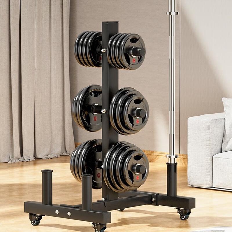 WEZHO Mobile Barbell Plate Storage Rack