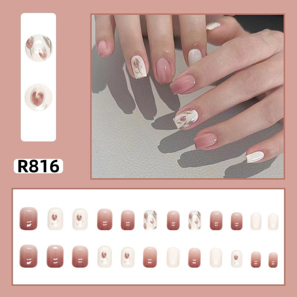 Frühling und Sommer Wind Tragen Nagel Reiner Wunsch Nagelpflaster Aufhellend Abnehmbares Nagelstück Langes und kurzes Nagelstück Fertigprodukt