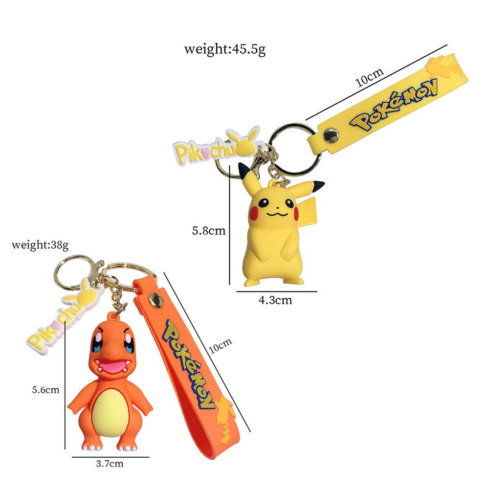 Cute Pikachu Silicone Keychain Pendant and Figurine Ornament