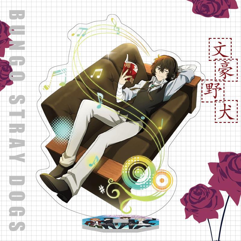 Japan Bungo Stray Dogs Anime Figur Acryl Stand Modell Spielzeug Dazai Osamu Nakahara Chuuya Ryunosuke Akutagawa Schreibtisch Dekor