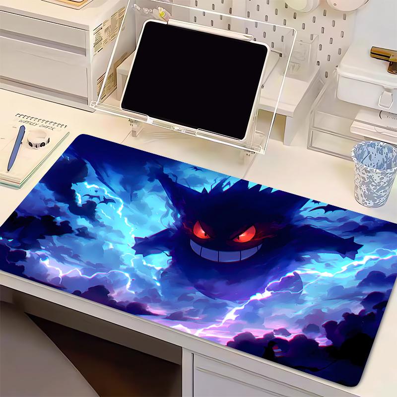 Gaming Mouse Pad Natural Rubber Pokemon Gengar Computer Mousepad Desk Mat Big Anime Carpet Keyboard Gamer Accessories Table Pad