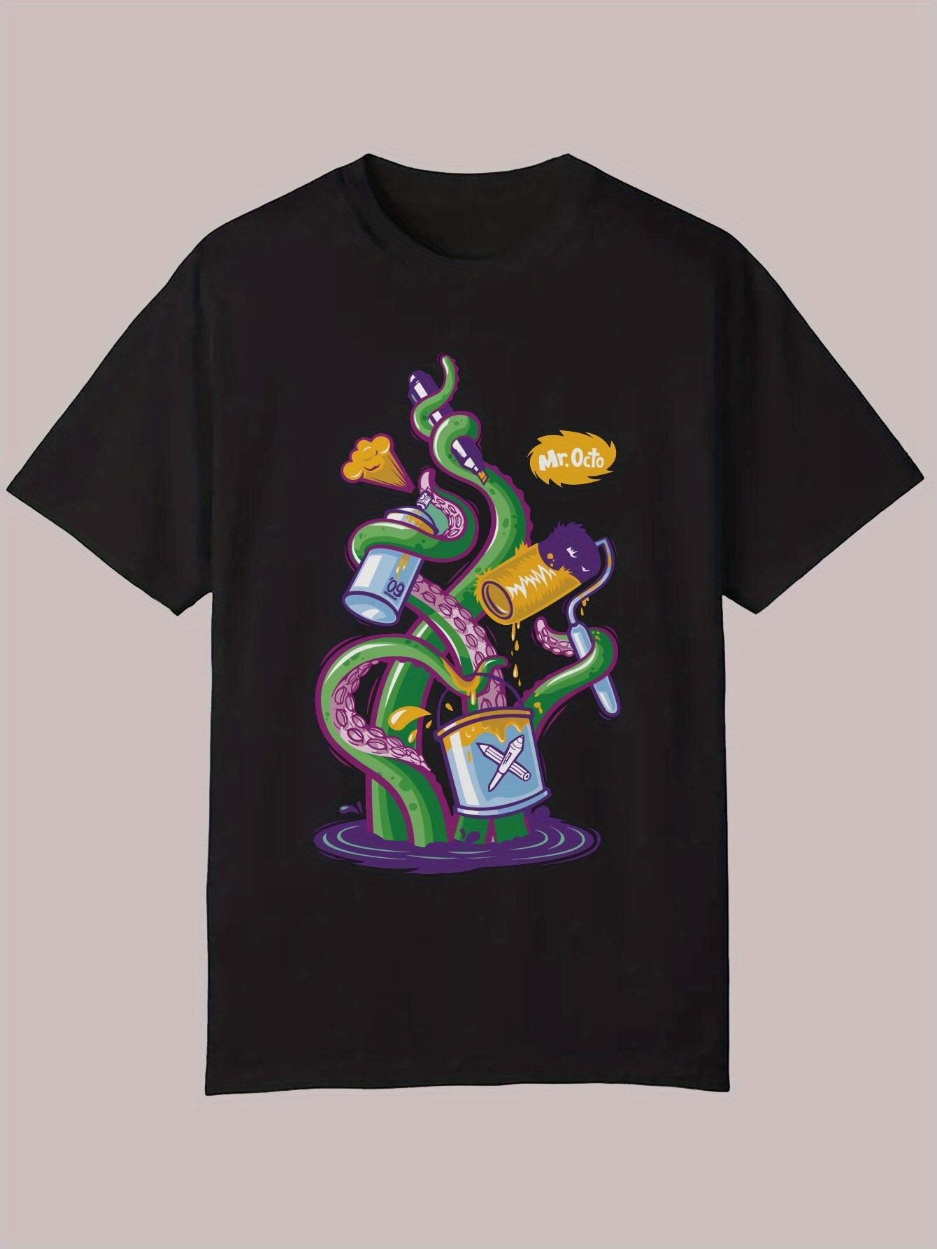 Casual Summer T-shirt - Vibrant Snake & for Manhole Design XXL
