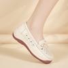 Women Platform Loafers Grey Summer Hollow Casual Elegant Leather Shoes Thick Sole Height Increase Shoes