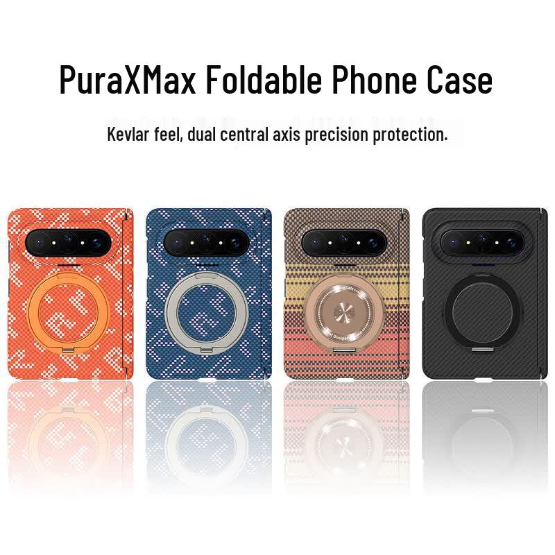 X-IT Huawei Pura X Max Aramid Fiber Folding Phone Case глубокий космический синий