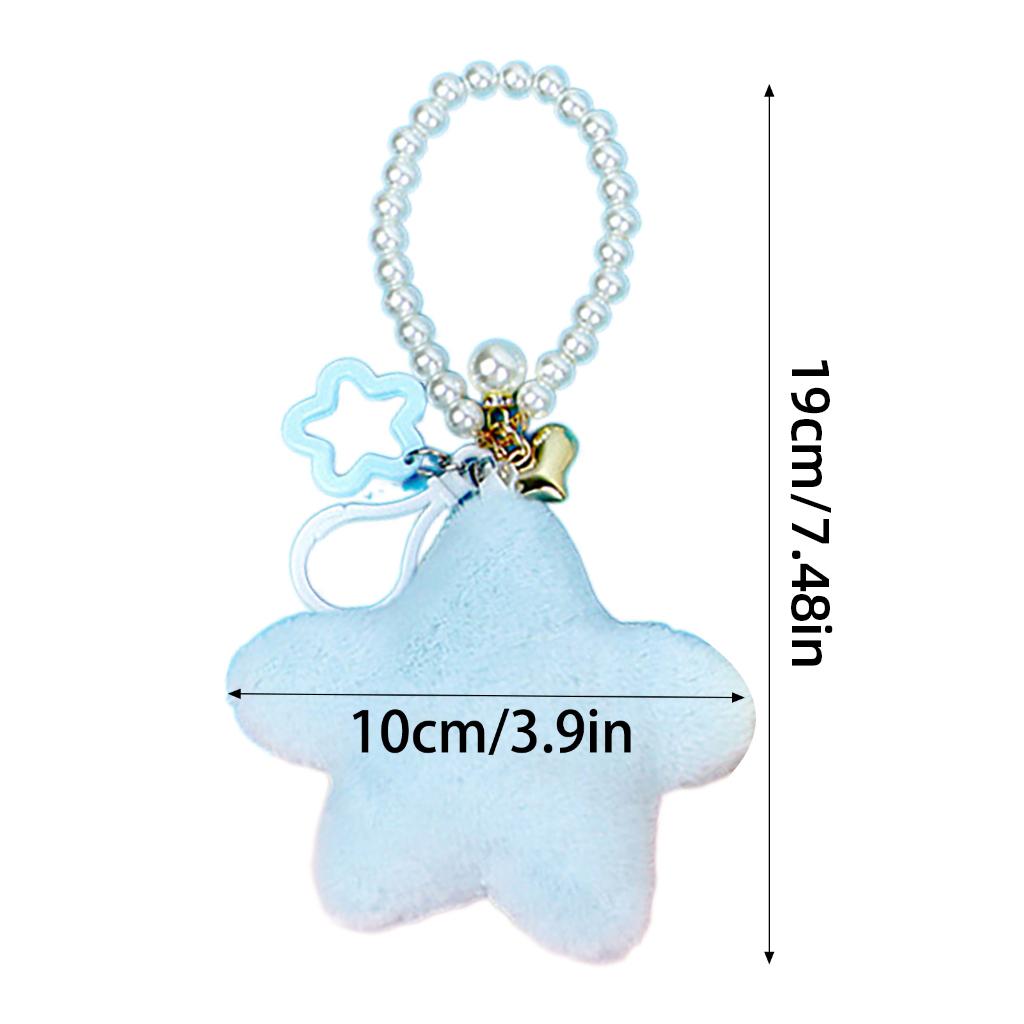 Star Shaped Phone Lanyard Pentagrams Pendant Wrist Strap Detachable Phone Chain Keyring Portable Accessory for Women