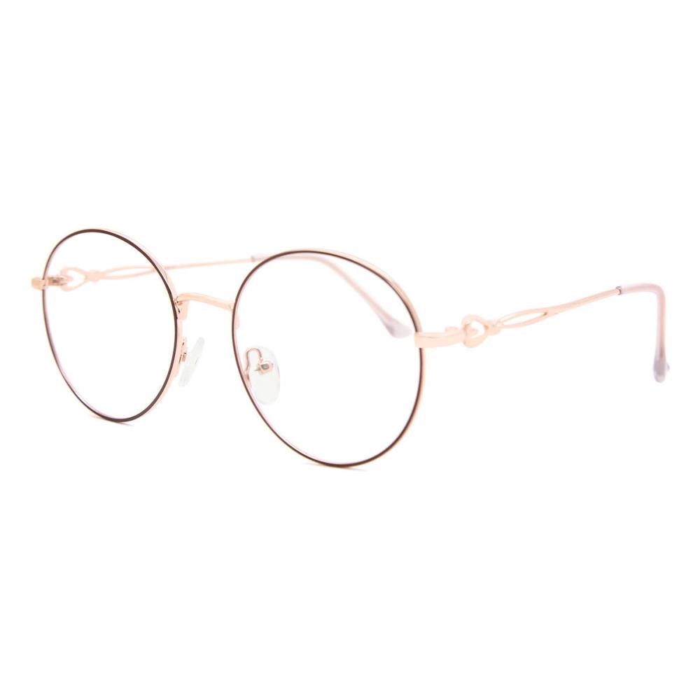 Full Rim Round Red Rose Gold Smartbuy Collection Grosmorne L120 Fashion Unisex Eyeglasses