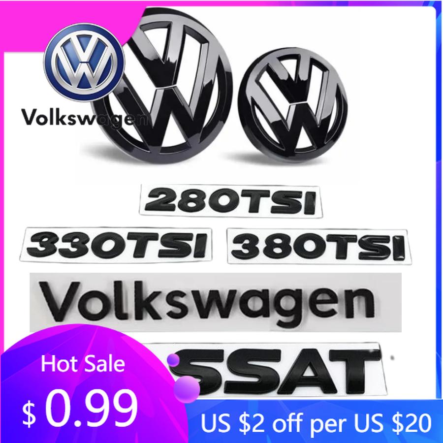 Dla VW Volkswagen Jetta MK5 Golf Samochód przednia plakietka logo pokryta naklejką ABS Dla Volkswagen Passat 280TSI/330TSI/380TSI przednia i r