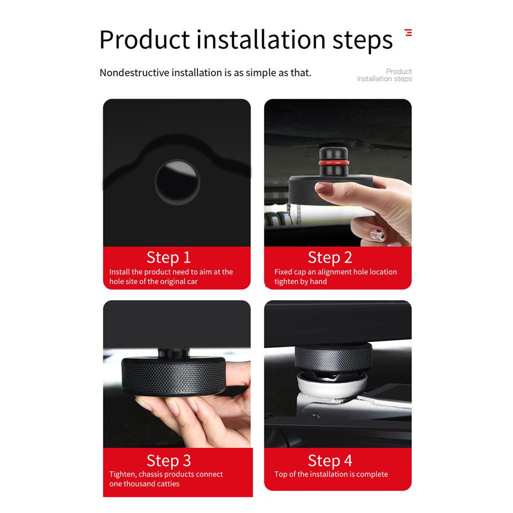 Portable Chassis with Storage-Case Universal Jack Pad Adapter Durable Rubber Lifting Jack Pad Adapter Tool for Y