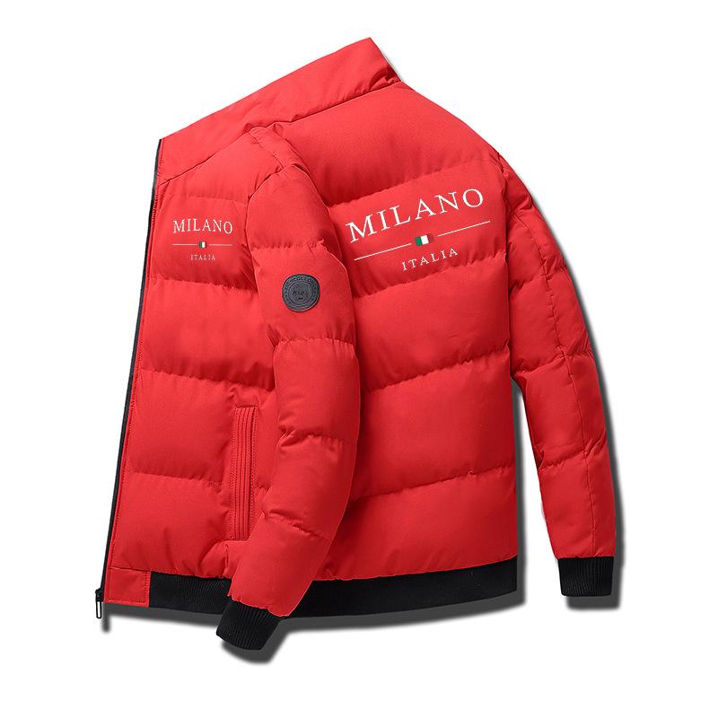 2024 Winter Trendy Men s Unisex Thick Cotton Jacket with Stand Collar S