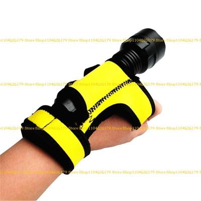 A1A2 Luva com Suporte Ajustável para Lanterna Mãos Livres Lanterna Luva Tira de Pulso para Lanterna Suporte de Mão Braço Tira de Lanterna