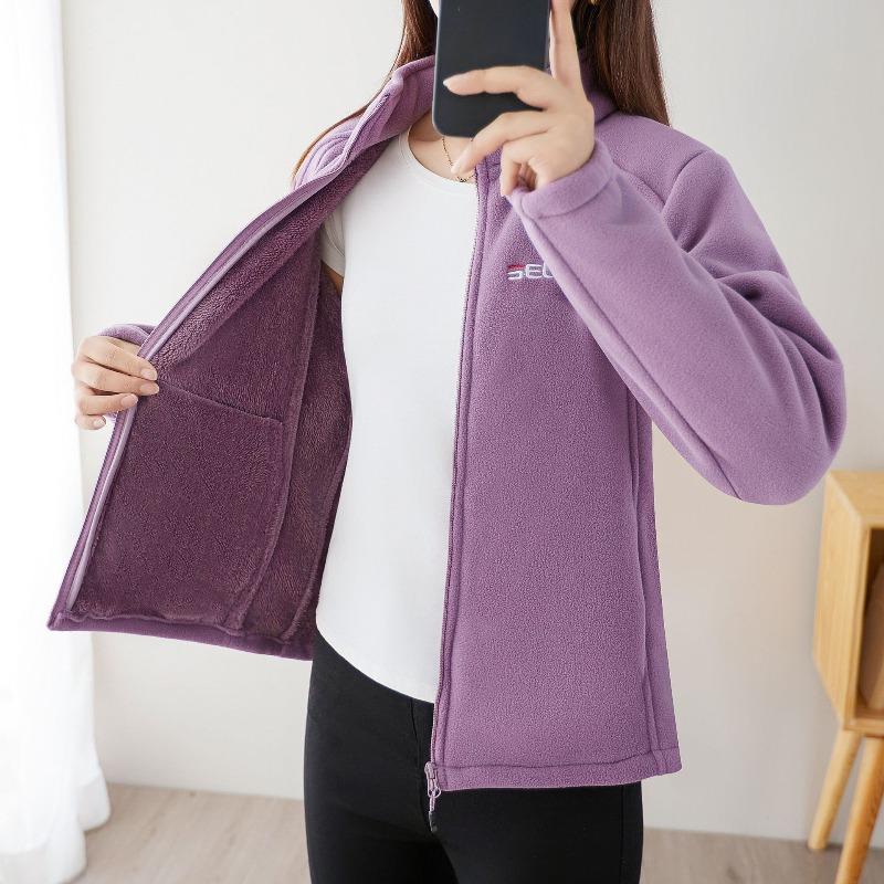 Autumn and Winter Outdoor Sweatshirt Casual Warm Cardigan Women's Jacket