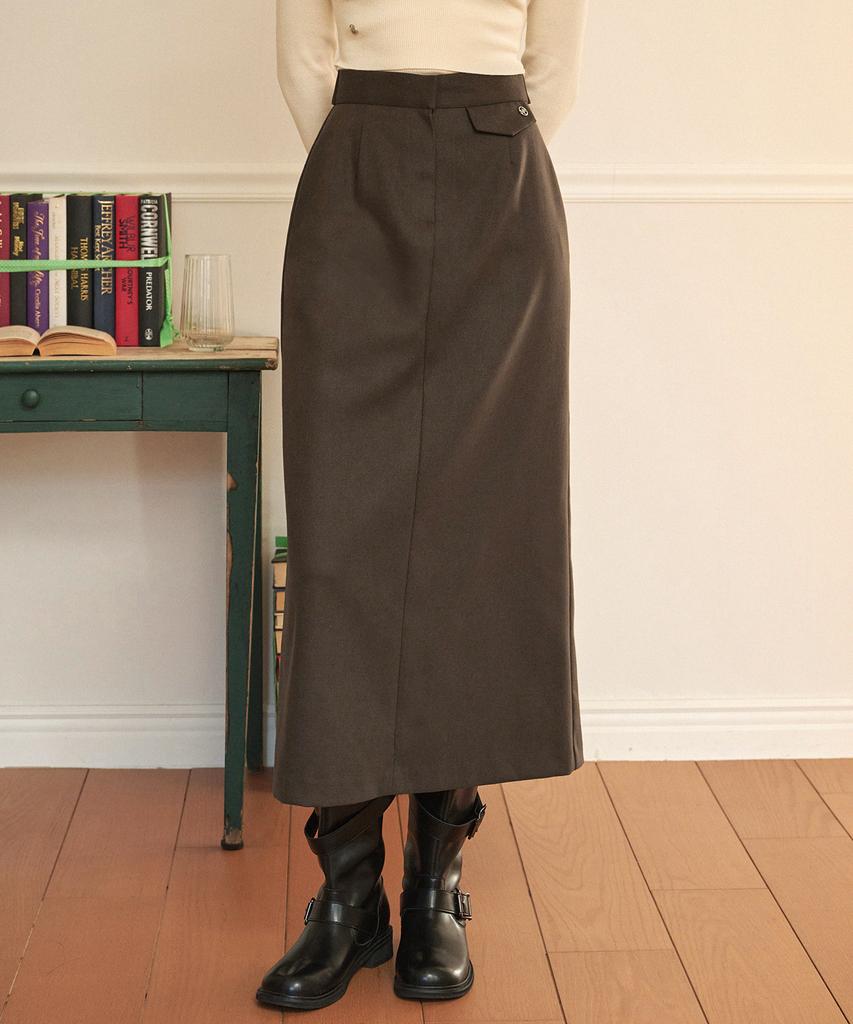 Micene Drawstring Long Skirt